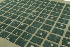 Rug & Kilim’s French Art Deco Style Rug in Green with Geometric Patterns