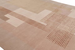 Rug & Kilim’s French Art Deco Style Rug in Pink with Geometric Patterns