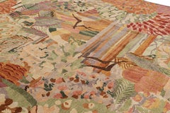 Rug & Kilim’s French Art Deco Style Rug in Polychromatic Floral Patterns