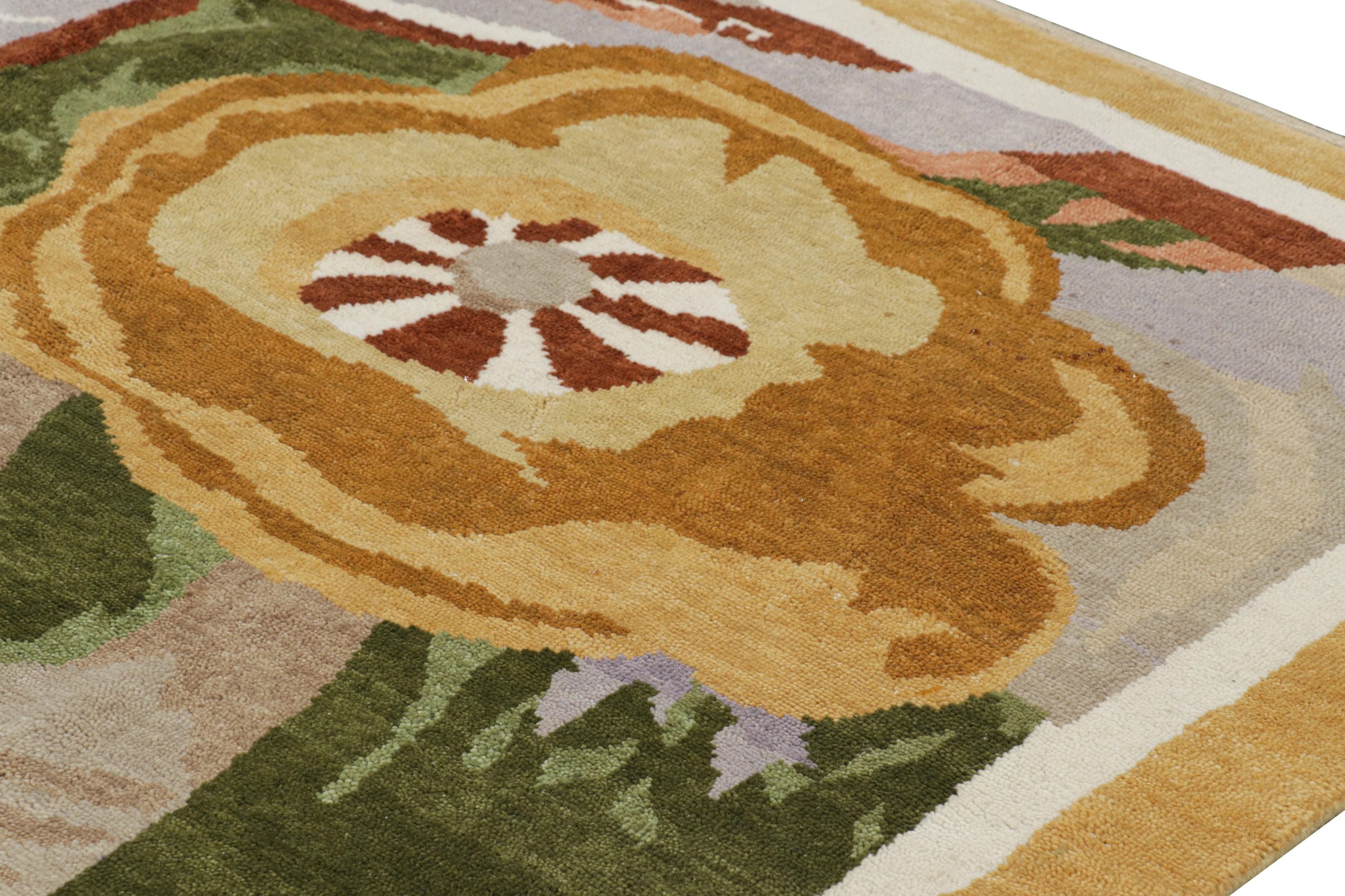 Art Déco Rug & Kilim è un tappeto francese in stile Art Deco con fiori impressionisti policromatici in vendita