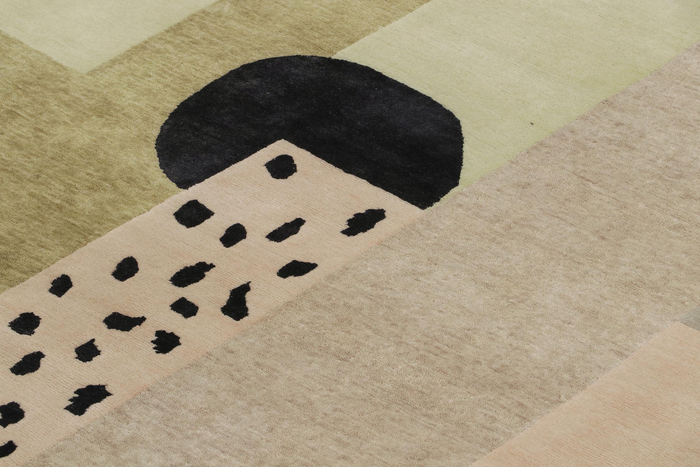 Rug & Kilim's französischer Art-Deco-Teppich mit polychromen geometrischen Mustern im Zustand „Neu“ im Angebot in Long Island City, NY