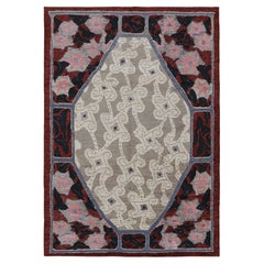 Rug & Kilim: tappeto in stile French Deco con motivo rosso e beige all over