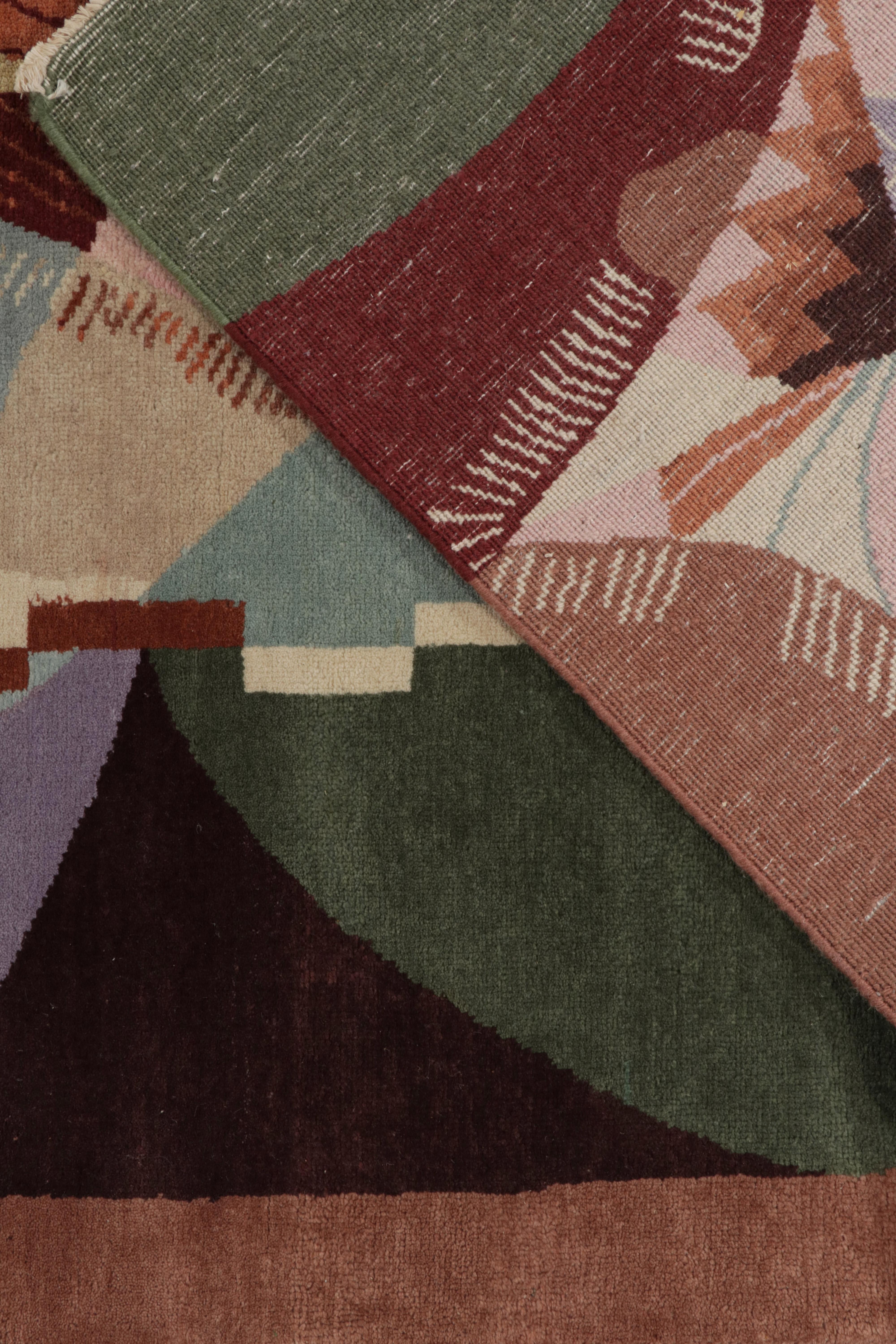 Teppich & Kilims im französischen Art-déco-Stil mit grünen, blauen und braunen Mustern (21. Jahrhundert und zeitgenössisch) im Angebot