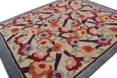 Rug & Kilim’s French Style Art Deco rug in Polychromatic Floral Patterns