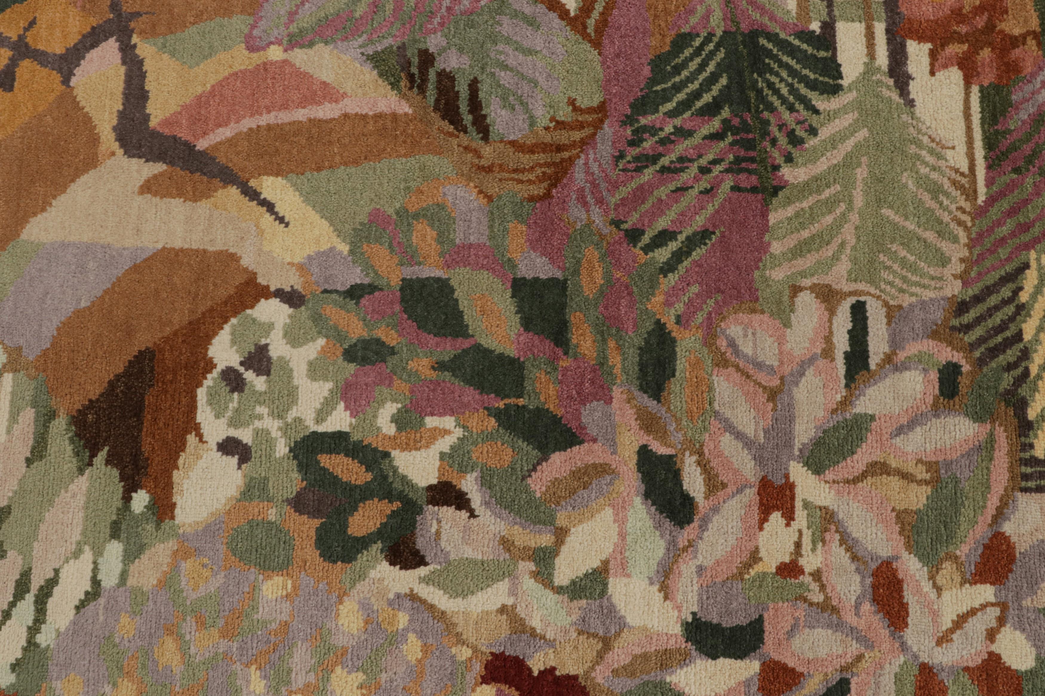 Rug & Kilim's French Style Art Deco Teppich in polychromen Blumenmustern im Zustand „Neu“ im Angebot in Long Island City, NY