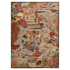 Rug & Kilim's French Style Art Deco Teppich in polychromen Blumenmustern