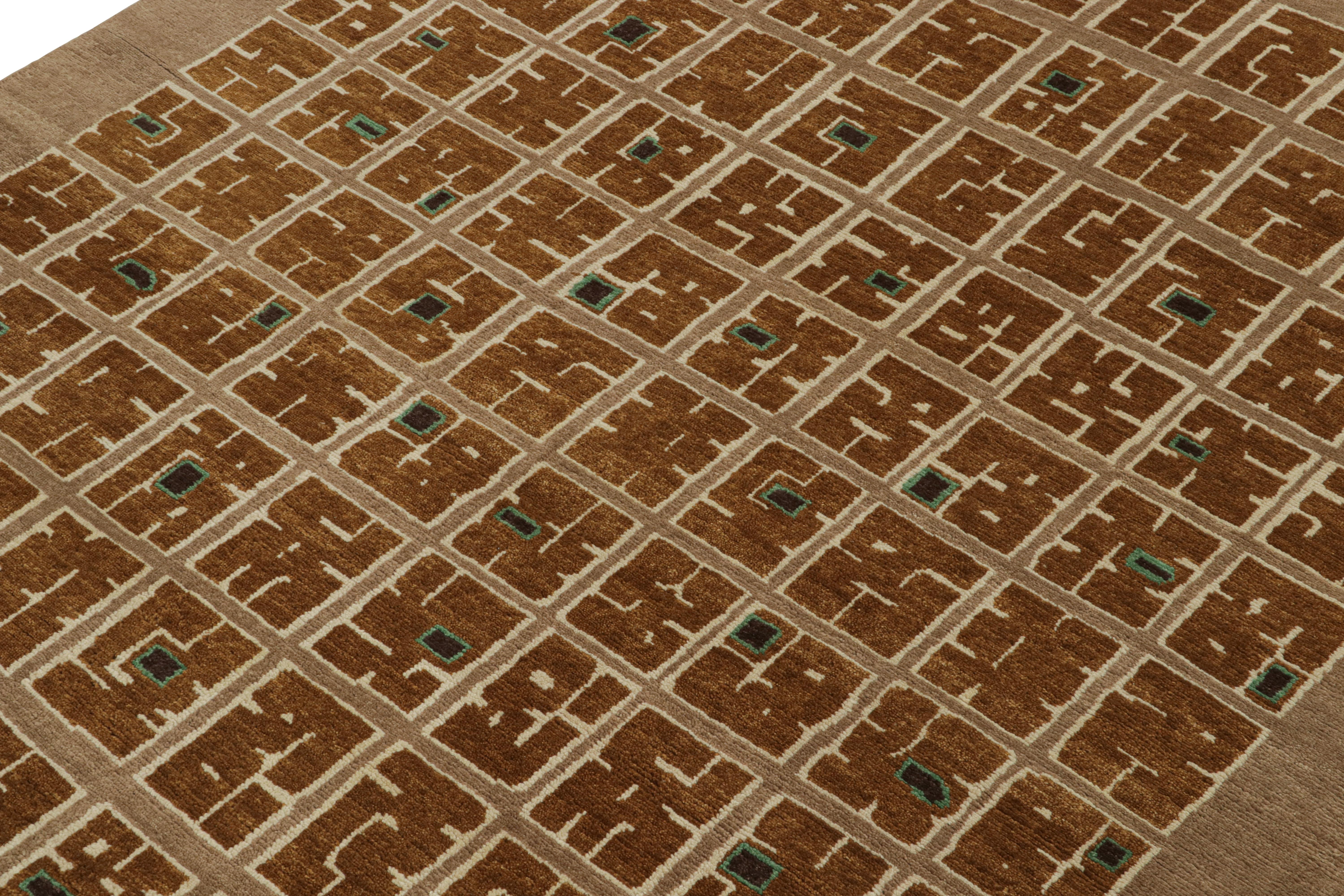 Diese 8x10 große Ode an das französische Art Deco ist die nächste Ergänzung der neu inspirierten Deco Collection'S von Rug & Kilim. Handgeknüpft aus Wolle.

Weiter zum Design:  

Dieses Stück greift den minimalistischen Deco-Stil der 1920er Jahre