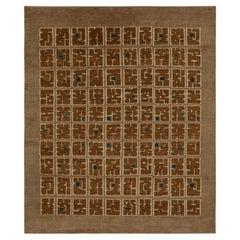 Rug
Kilim
s French Style Art Deco Teppich in Brauntönen mit Mustern