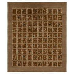 Rug & Kilim’s French Style Art Deco Rug in Tones of Brown with Patterns