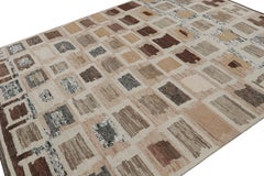 Rug & Kilim’s Geometric Moroccan Style Rug in Beige-Brown and Gray