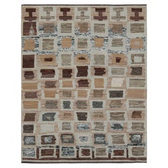 Rug & Kilim - Tappeto geometrico in stile marocchino nei colori beige-marrone e grigio