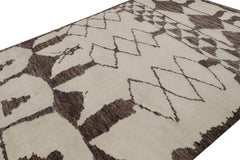 Rug & Kilim’s Geometric  Moroccan Style Rug in Beige-Brown