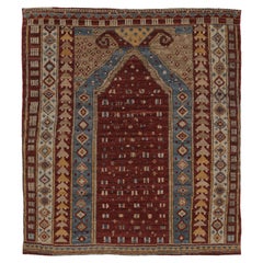 Rug
Kilim
s Ghiordes inspirierter Teppich in tiefem Rot und Blau Traditionelles Design