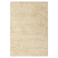 Rug & Kilim’s Gift-Size Abstract Rug in Cream White High-and-Low Texture
