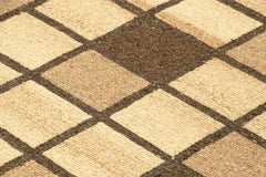 Rug & Kilim’s Gift-Size Soumak Rug with Beige-Brown Geometric Pattern