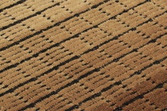 Rug & Kilim’s Gradient Custom Rug Sample In Beige-Brown Ombre Grid