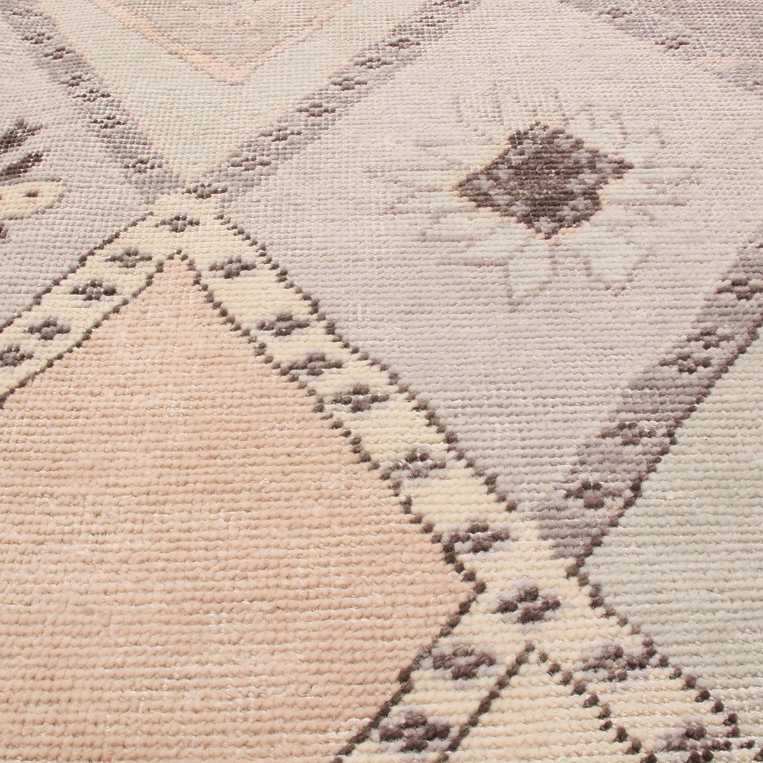Hand-Knotted Rug & Kilim’s Gray and Blue Wool Rug from the Homage Collection
