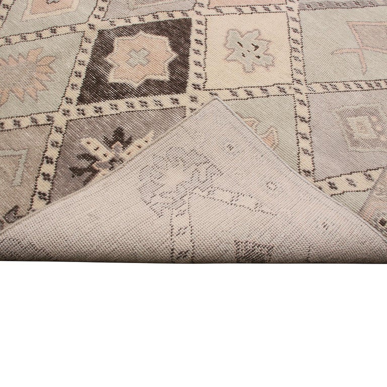 Rug and Kilim’s Gray and Blue Wool Rug from the Homage Collection For