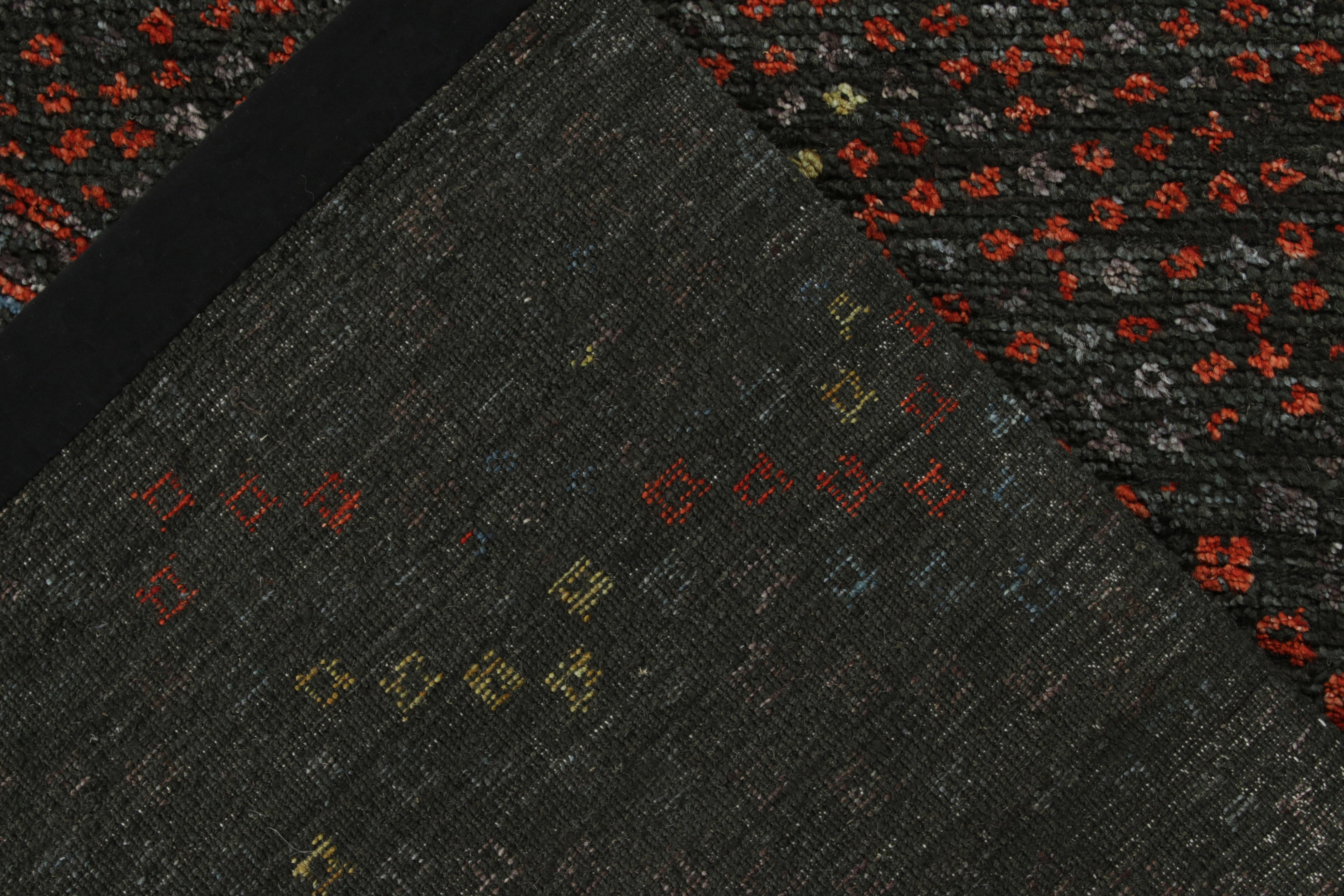 Rug & Kilim's Hand-Knotted Abstract Rug in Blue, Green Red In New Condition For Sale In Long Island City, NY
