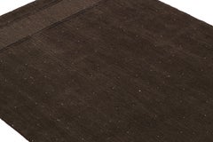 Rug & Kilim’s Extra-Long Runner Rug in Textural Monochrome Brown