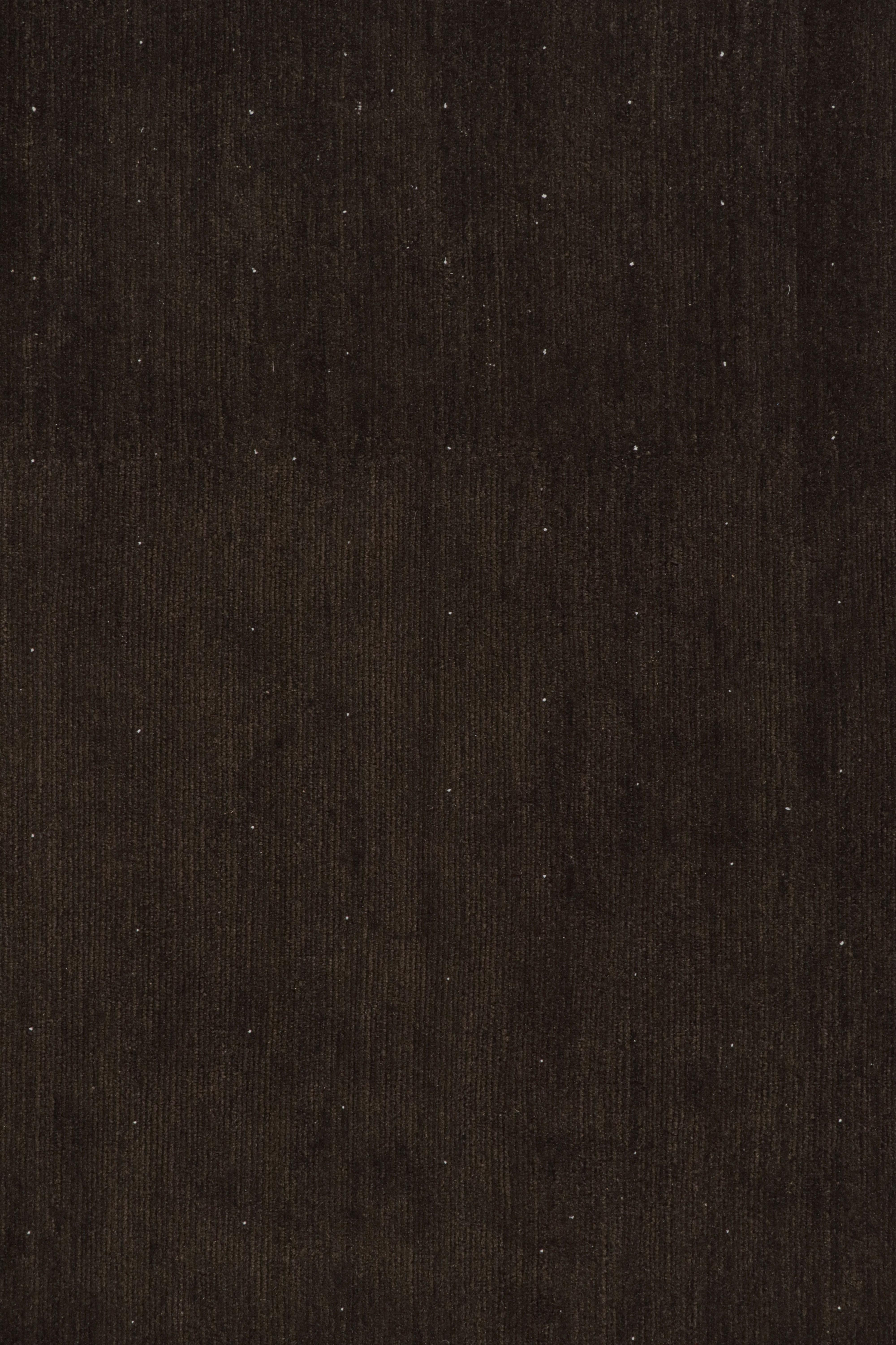 Modern Rug & Kilim’s Extra-Long Runner Rug in Textural Monochrome Brown For Sale