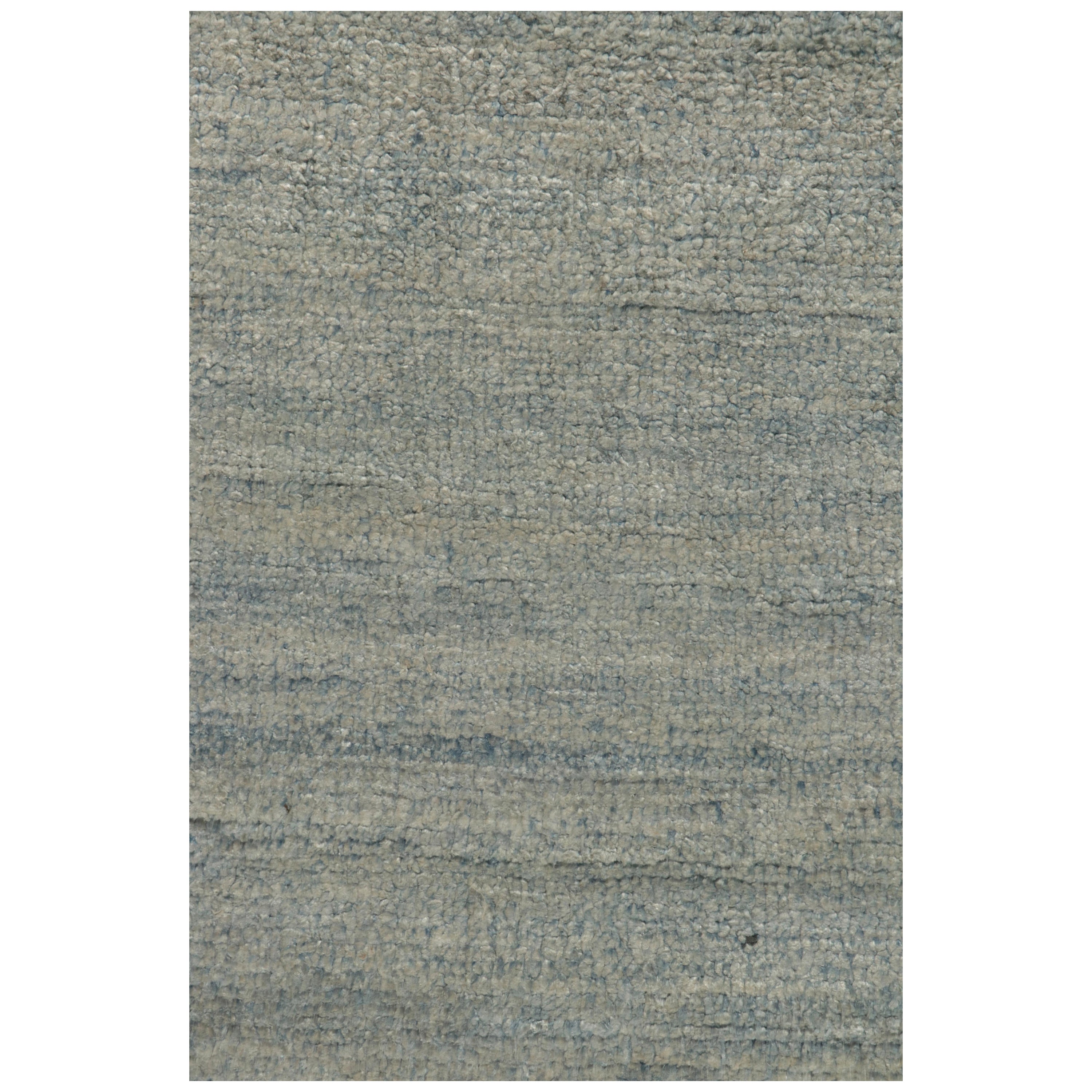 Rug & Kilim è un runner contemporaneo annodato a mano con semplici striature blu e grigie.