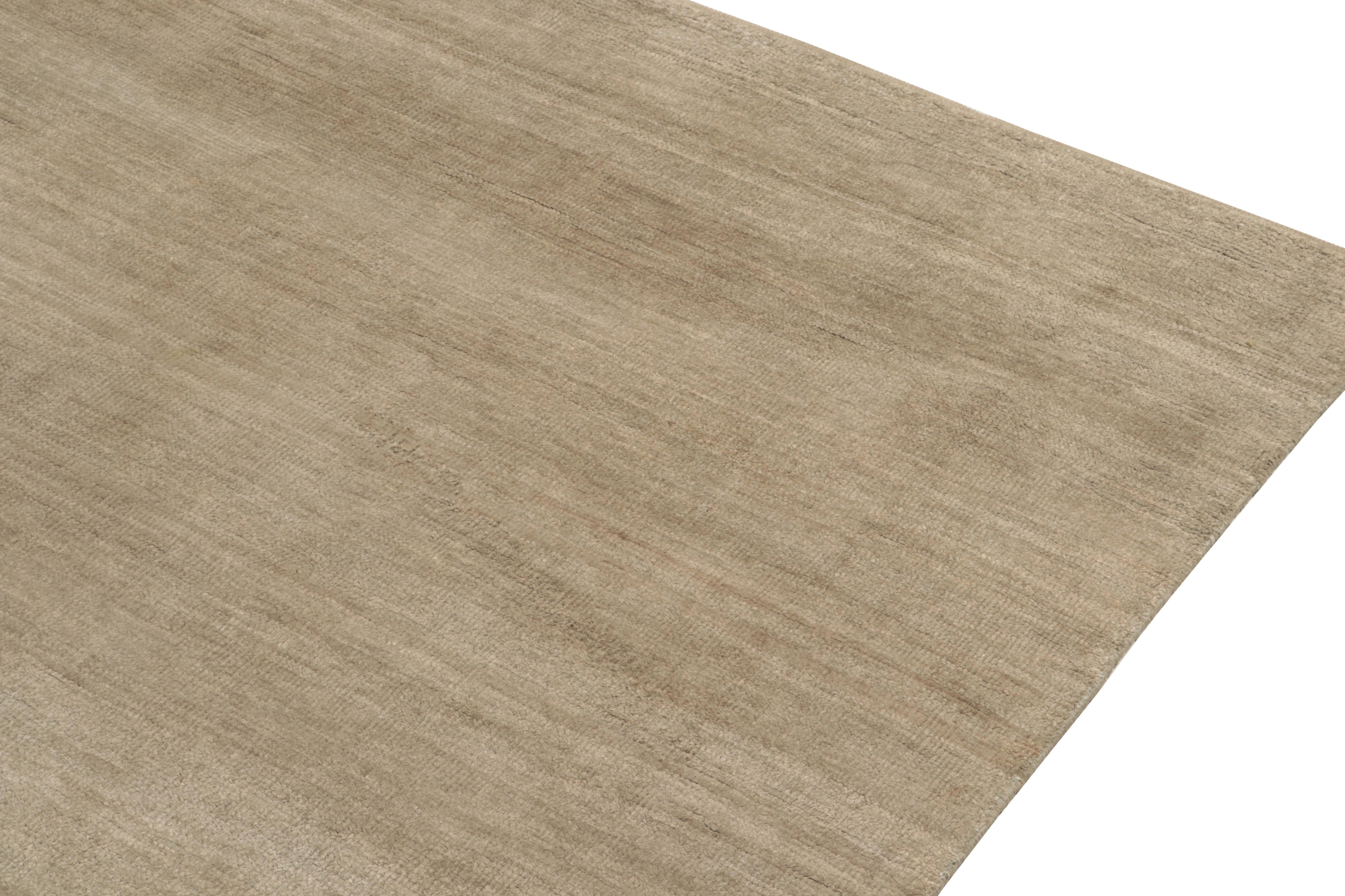 Rug & Kilim's Hand-Knotted Contemporary Solid Beige-Brown Rug In condizioni Nuovo in vendita a Long Island City, NY