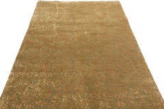 Rug & Kilim's Hand Knotted Cordoba Design Green and Bronze Wool and Silk Rug