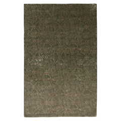 Rug & Kilim's Handgeknüpfter Teppich im europäischen Stil Beige-Braun Grün Florales Muster