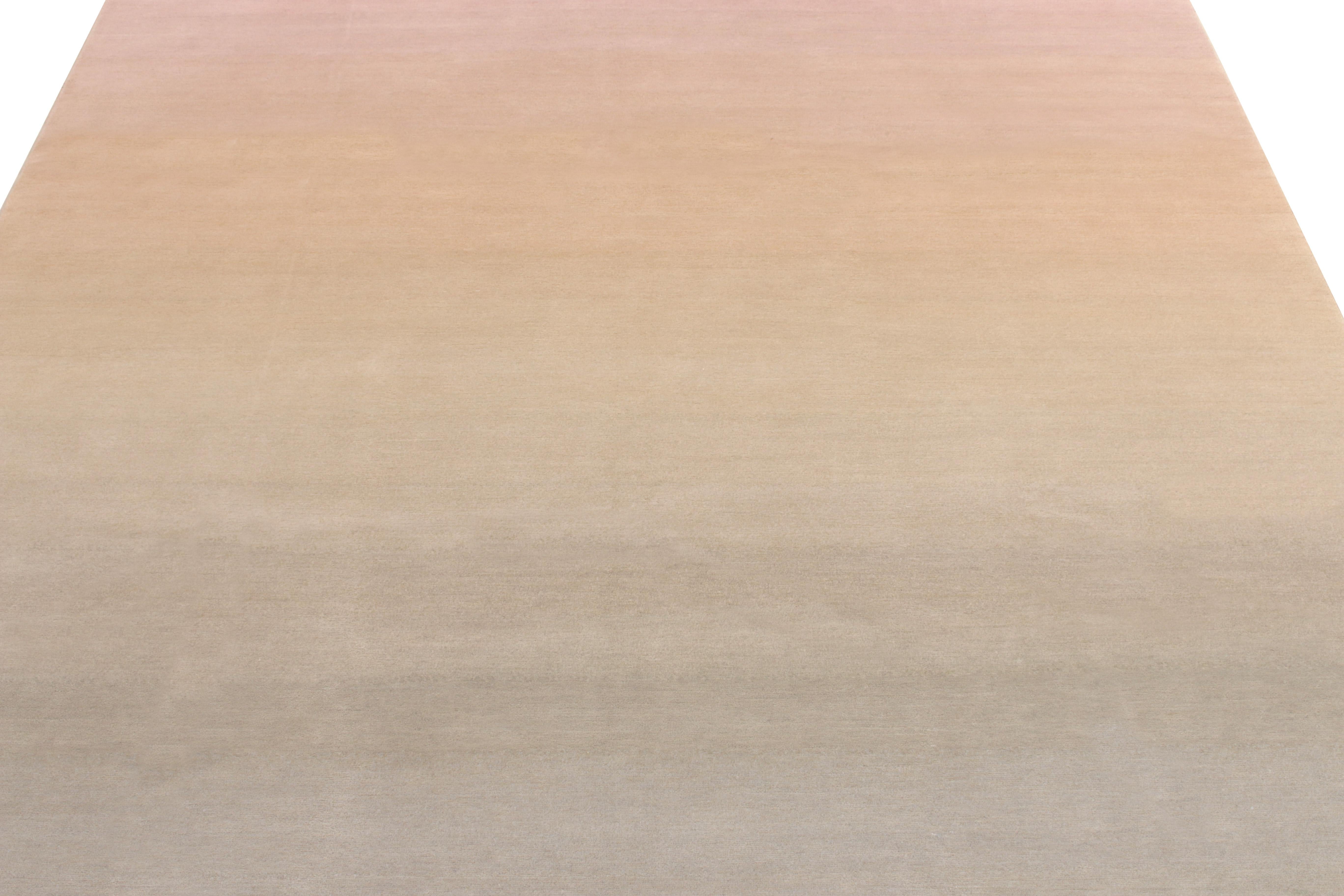 Rug & Kilim's handgeknüpfter Modern Gradiant-Teppich in Rosa, Beige und Blau (Moderne) im Angebot