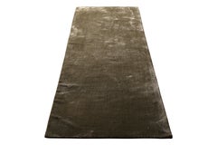 Handgeknüpfter moderner Teppich aus massiver grüner, natürlicher Seide von Teppich & Kilims