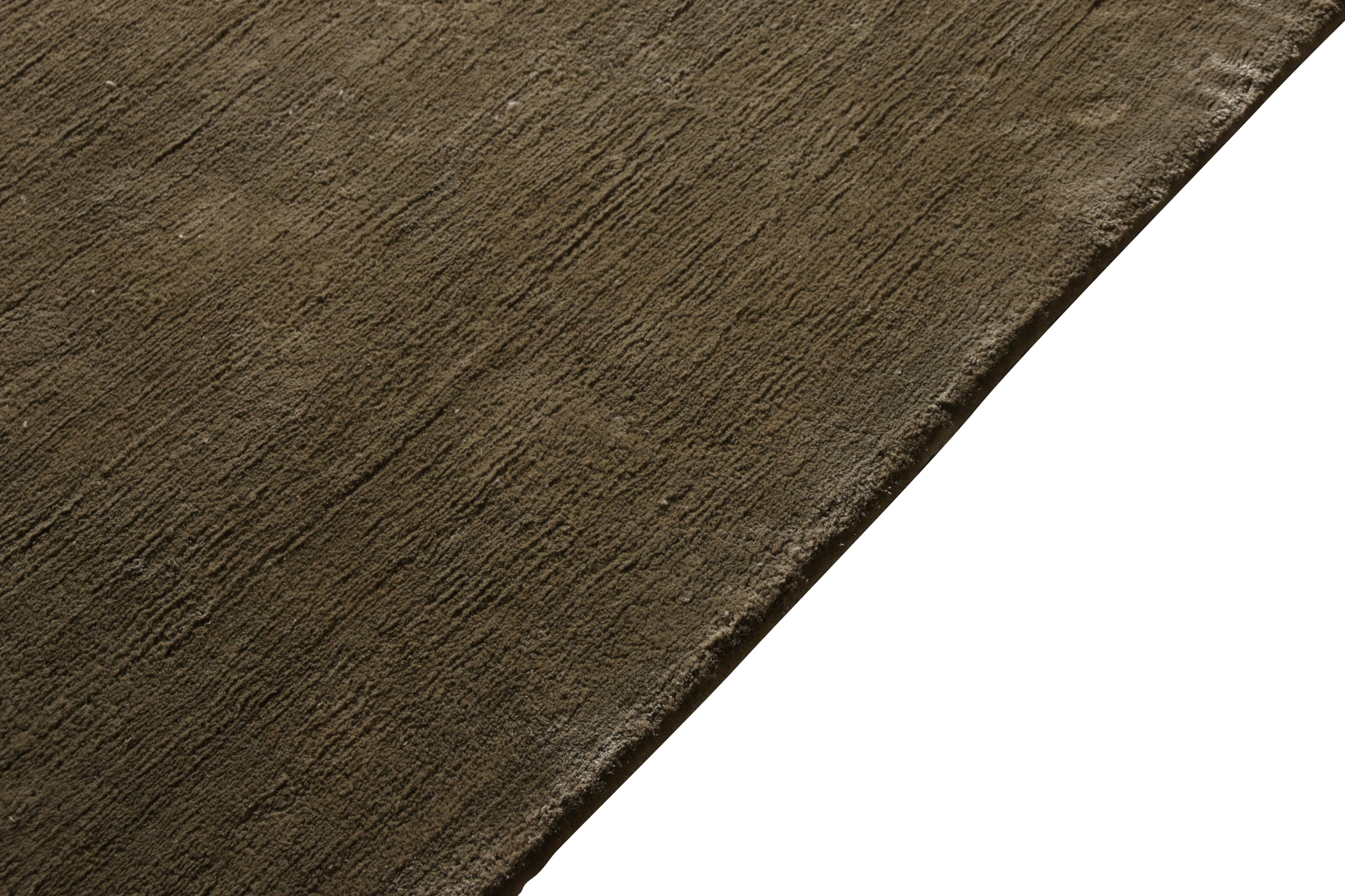 Autre Tapis moderne noué à la main Kilims en soie verte massif entièrement naturelle en vente