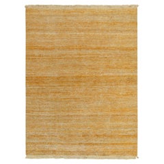 Rug & Kilim’s Hand-Knotted Rug in Gold White Striations Multihued