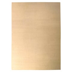Rug & Kilim's Hand Knotted Solid Beige Rug Wool and Silk Texture of Color