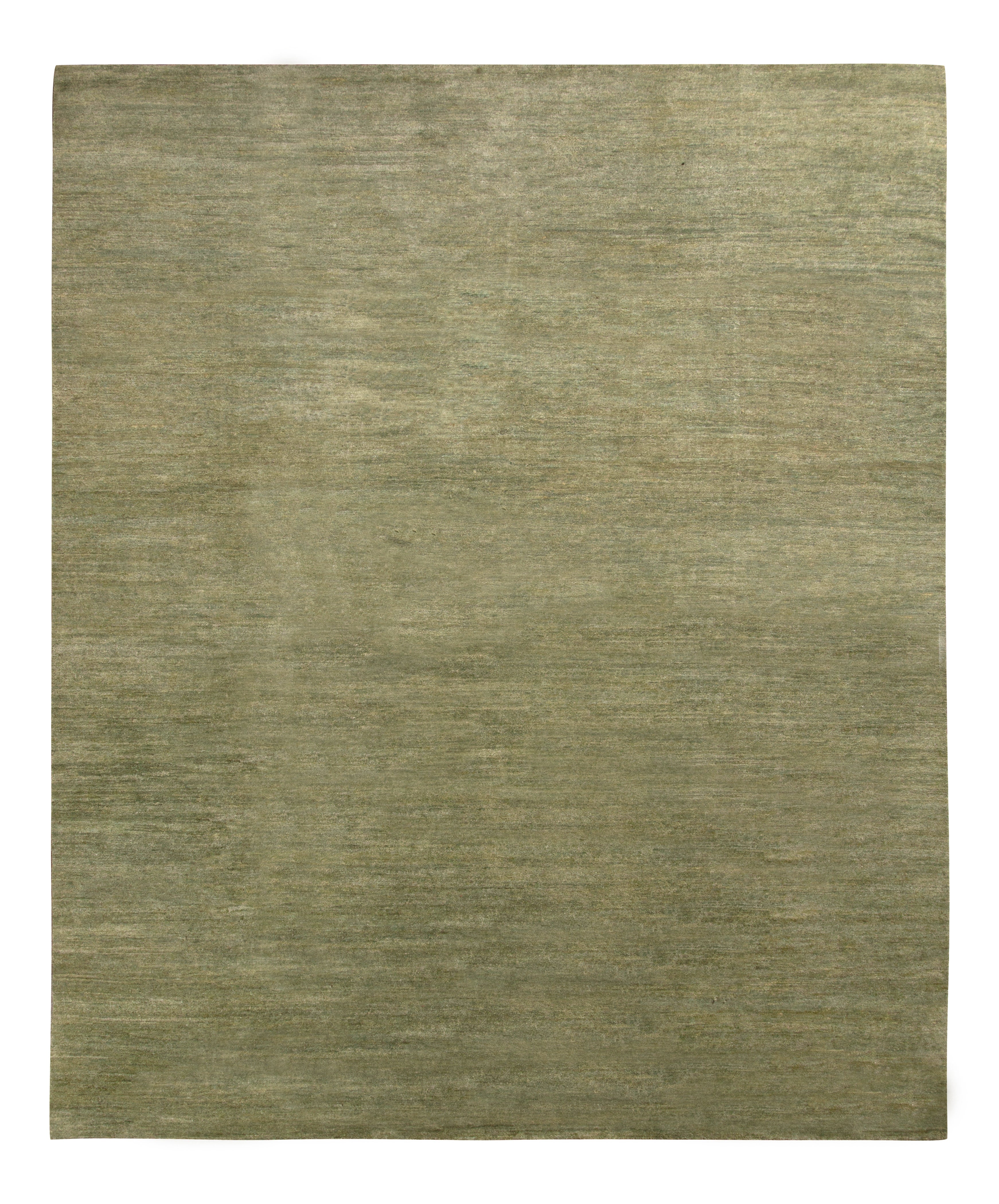 Rug & Kilim’s Hand-Knotted Solid Rug in Green