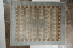 Rug & Kilim's Handmade European Style Deco Rug in Blue and Beige Brown