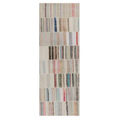 Tapis et Kilims Tapis de couloir Kilim moderne patchwork tissé à la main en striation multicolore