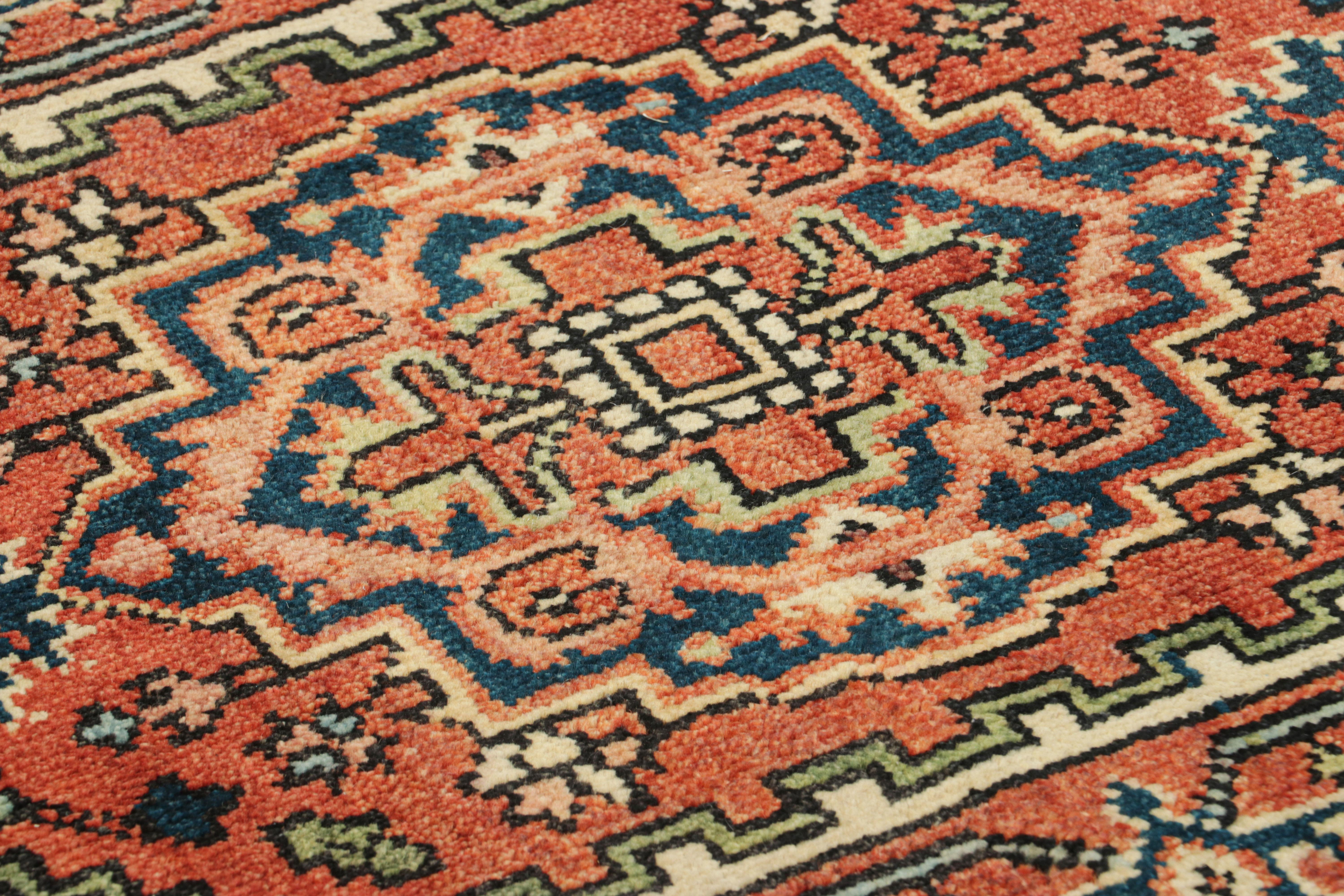 Made with hand-knotted wool and featuring floral patterns, this 2x3 contemporary rug is inspired by antique Persian rugs of the Heriz and Serapi provenances, known for their legendary beauty.

On The Design:

This rug features a classic medallion