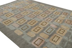 Rug & Kilim’s “High” Scandinavian Style Rug in Gray with Geometric Patterns