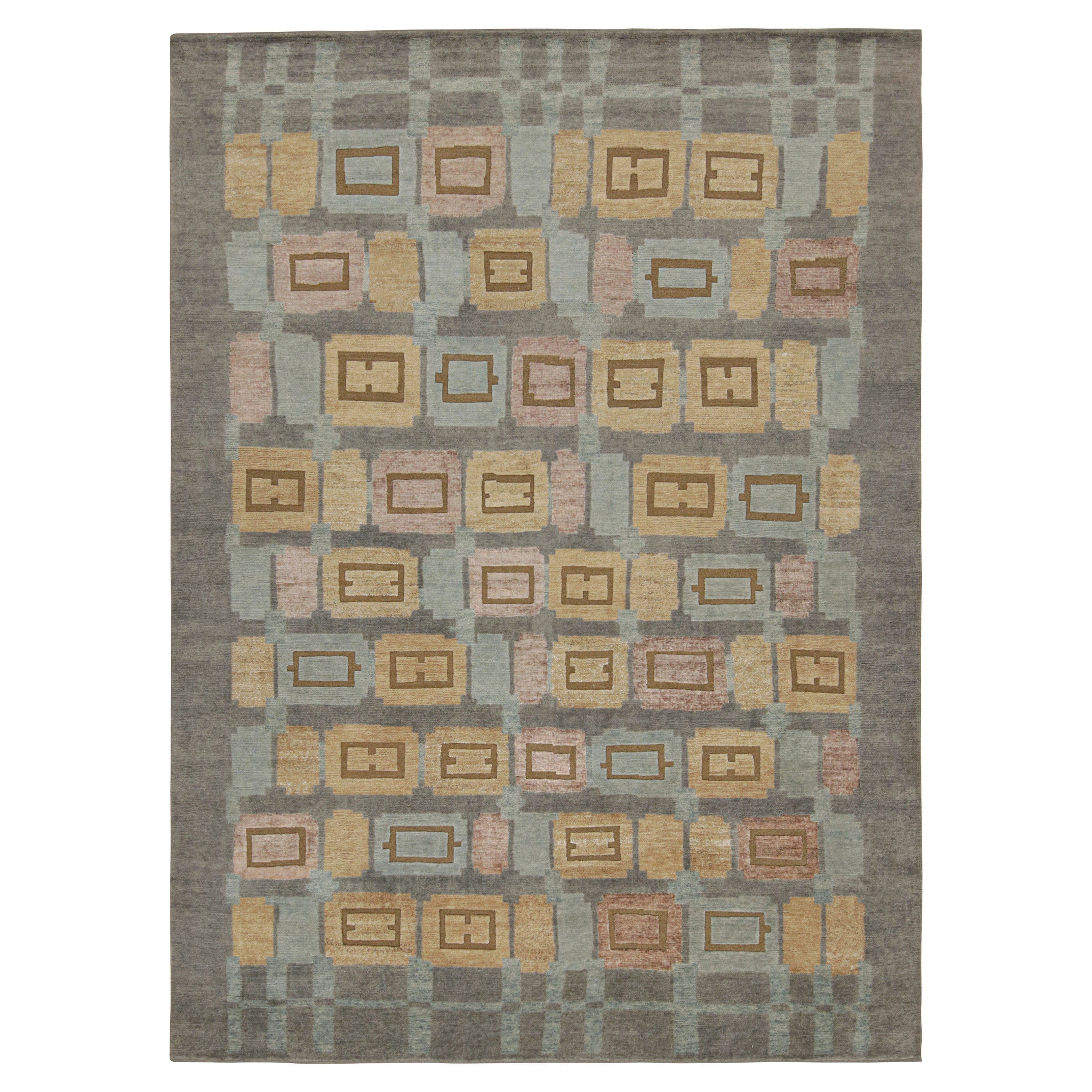 Rug & Kilim's "High" Teppich im skandinavischen Stil in Grau mit geometrischen Mustern