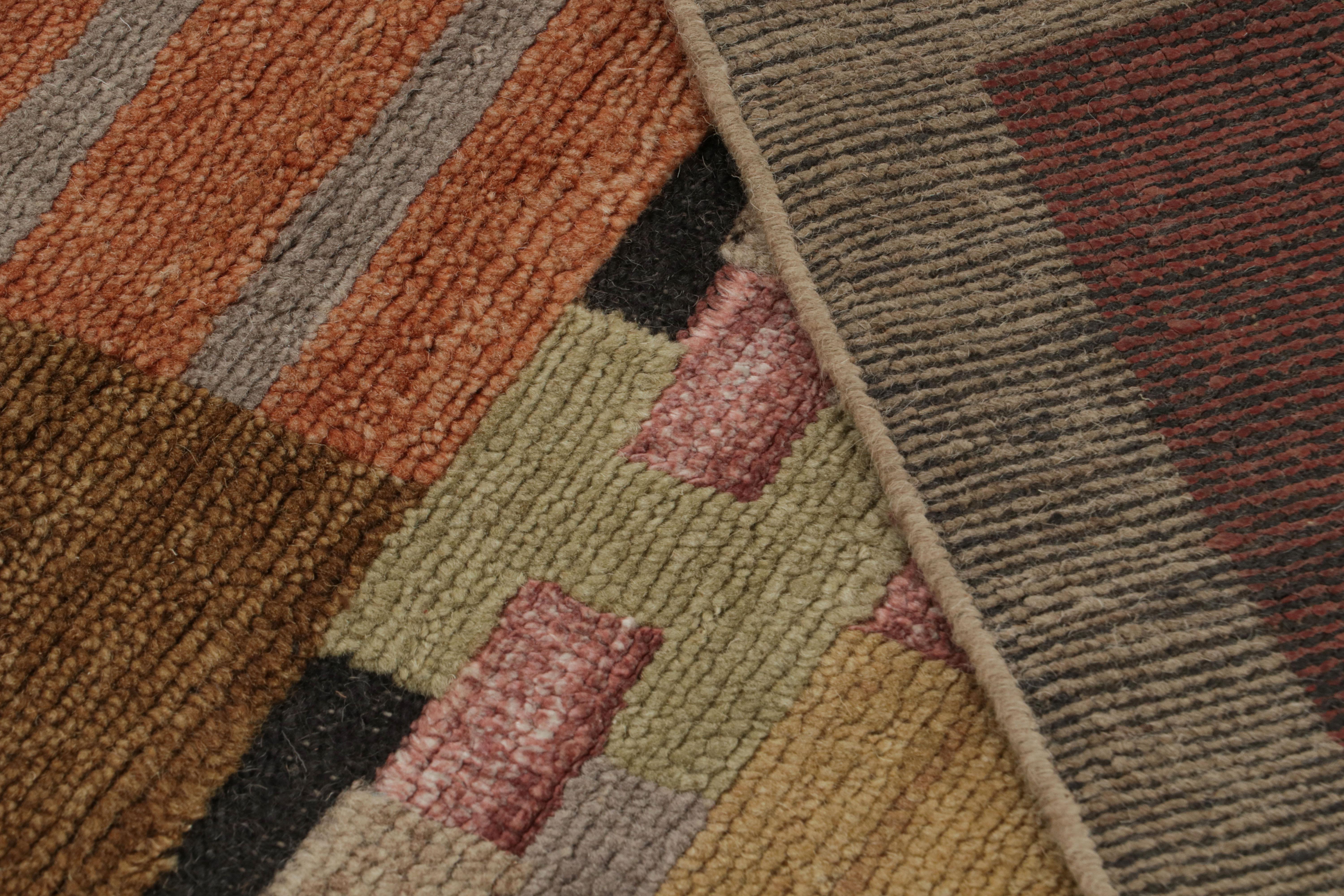 Contemporary Rug & Kilim’s “High” Scandinavian Style Rug With Geometric Patterns  For Sale