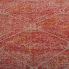 Rug & Kilim’s Homage Geometric Red and Orange Wool Custom Rug
