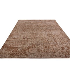 Rug & Kilim’s Homage Modern Geometric Beige Brown Wool Custom Rug