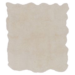 Rug & Kilim’s Icelandic Sheepskin Multi-Pelt Fur Custom Rug in Ivory and Beige