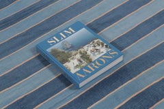 Rug & Kilim’s Indian Oversized Dhurrie Rug in Deep Indigo and Blue Stripes