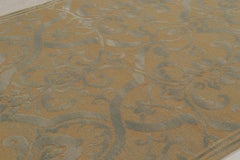 Rug & Kilim’s Italian Style Floral Rug in Beige-Brown and Gray Floral Pattern
