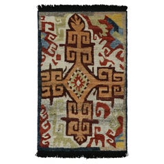 Rug & Kilim’s Kaitag Style Rug with Colorful Geometric Medallion and Patterns