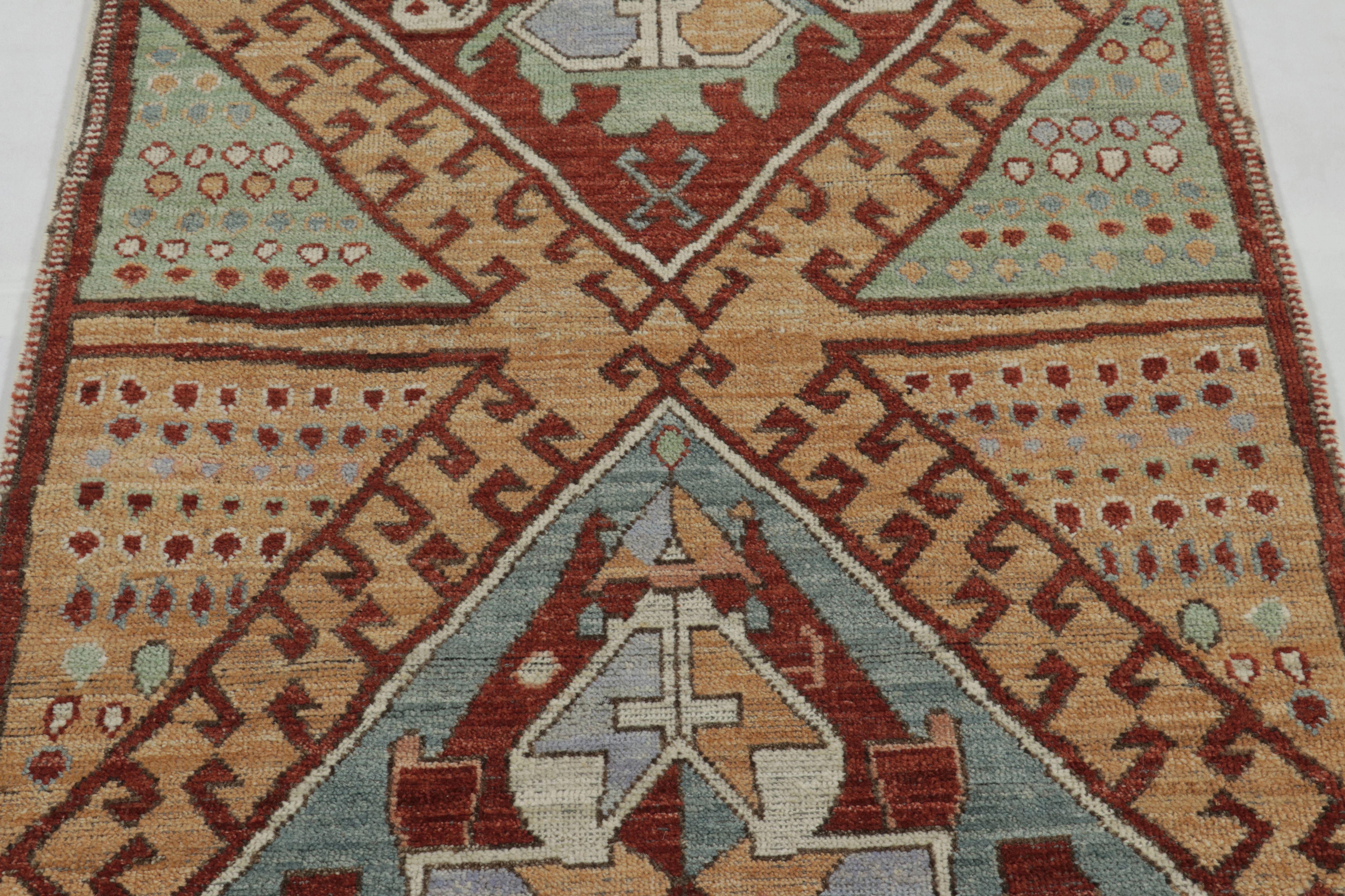Rug & Kilim’s Kazak Inspired Runner Rug with Bold Tribal Medallions In New Condition For Sale In Long Island City, NY