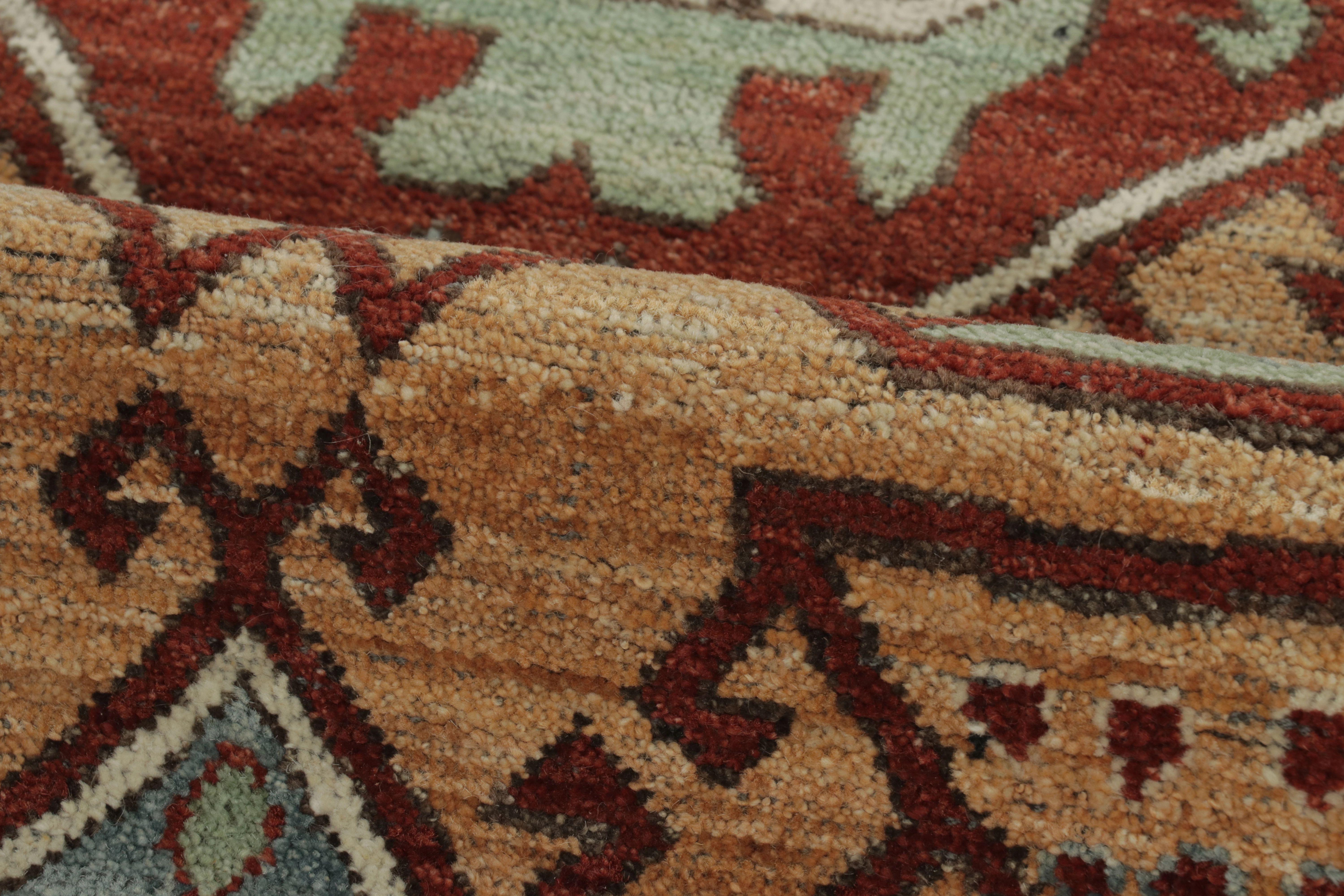 Contemporary Rug & Kilim’s Kazak Inspired Runner Rug with Bold Tribal Medallions For Sale