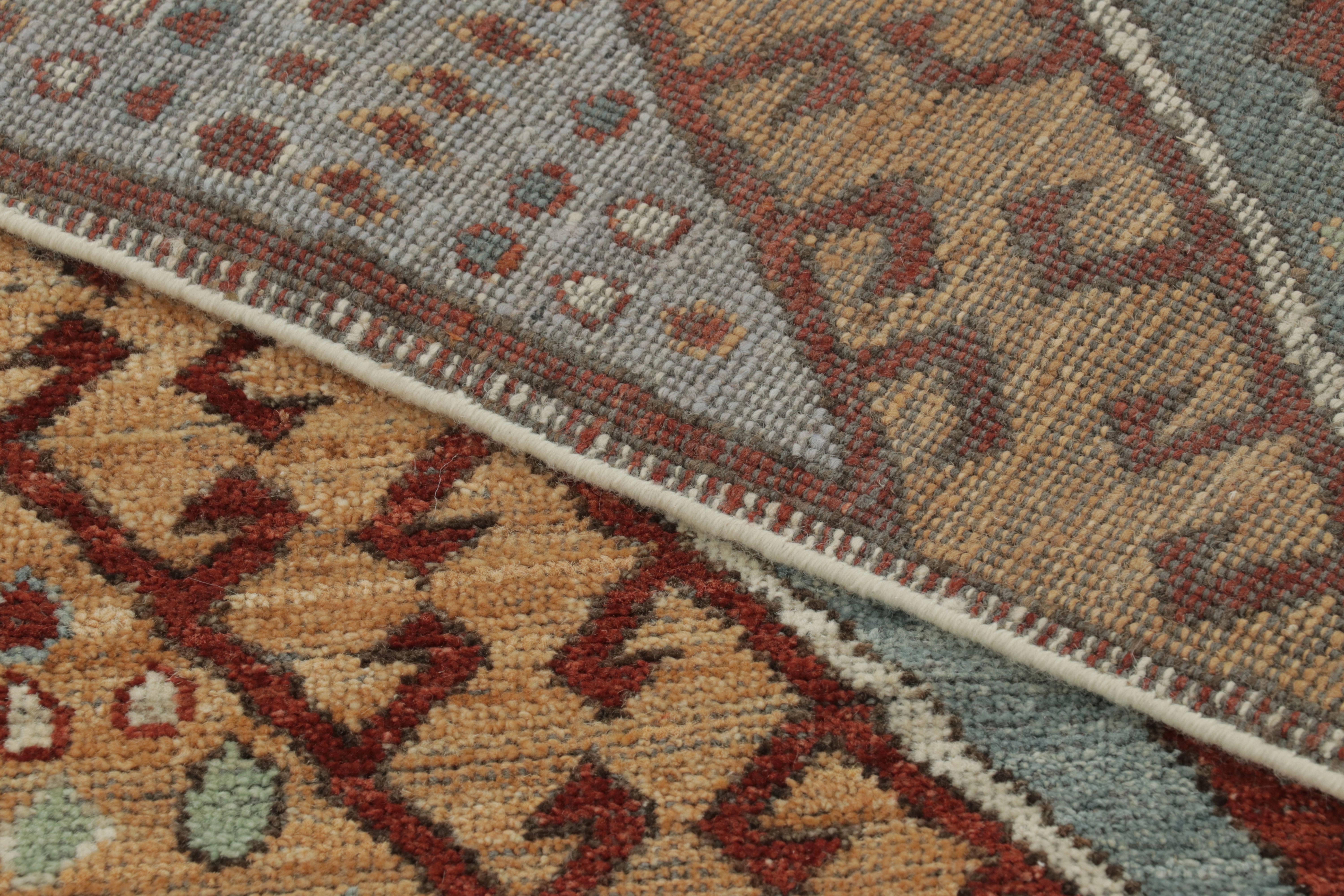 Wool Rug & Kilim’s Kazak Inspired Runner Rug with Bold Tribal Medallions For Sale